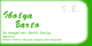 ibolya barto business card