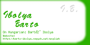 ibolya barto business card